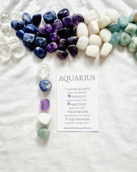 Crystals for Aquarius Aquarius zodiac Aquarius crystals set zodiac zodiac crystal set Aquarius gift astrology gift horoscope gift Aquarius