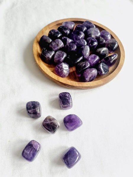 Amethyst Tumbled Stone Amethyst Crystal Natural Amethyst Healing Crystals Stress Relief crystal Amethyst tumble gemstone Meditation stone