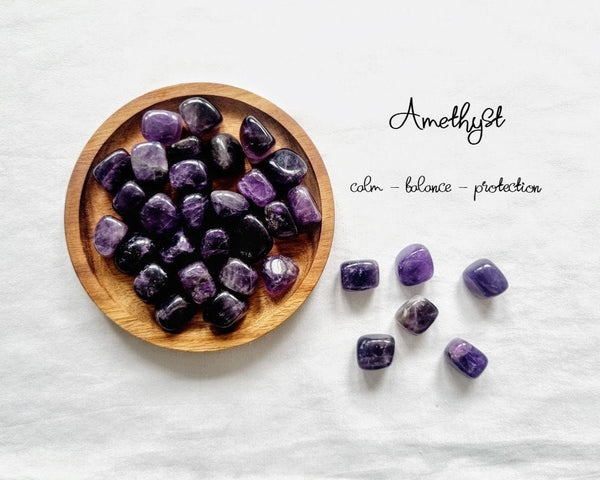 Amethyst Tumbled Stone Amethyst Crystal Natural Amethyst Healing Crystals Stress Relief crystal Amethyst tumble gemstone Meditation stone