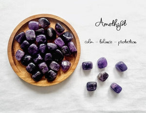 Amethyst Tumbled Stone Amethyst Crystal Natural Amethyst Healing Crystals Stress Relief crystal Amethyst tumble gemstone Meditation stone