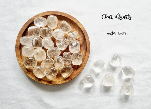 Clear Quartz Tumble Stone Clear Quartz Crystal Natural Clear Quartz Healing Crystals Clear Quartz tumble gemstone Meditation stone