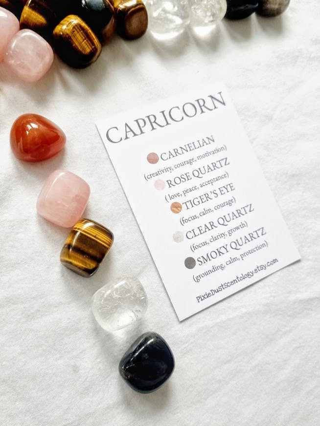 Rose Quartz Capricorn Capricorn Birthstones Crystal Set