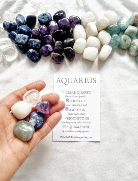 Crystals for Aquarius Aquarius zodiac Aquarius crystals set zodiac zodiac crystal set Aquarius gift astrology gift horoscope gift Aquarius