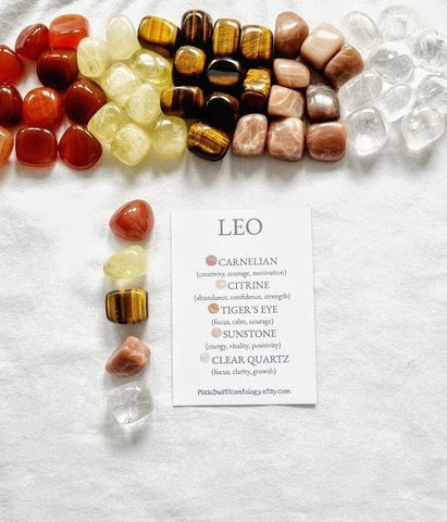 Crystals for Leo Leo zodiac Leo Leo crystals set zodiac gift zodiac crystal set Leo gift astrology gift horoscope stones crystal Leo gift