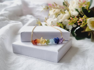 7 Chakra Necklace Rainbow necklace Chakra Necklace Healing Crystal Necklace Yoga Gift chakra gemstones energy necklace chakra jewelry