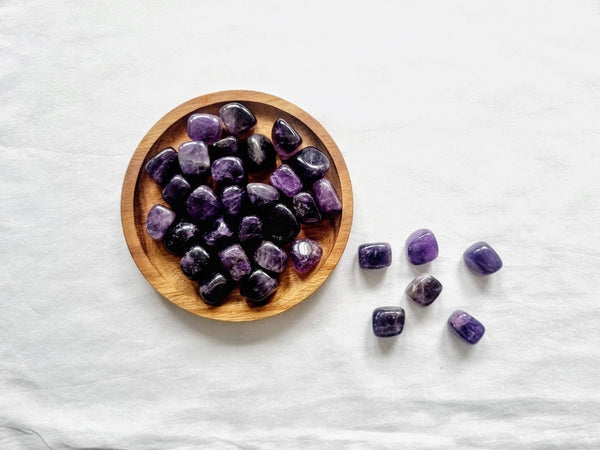 Amethyst Tumbled Stone Amethyst Crystal Natural Amethyst Healing Crystals Stress Relief crystal Amethyst tumble gemstone Meditation stone