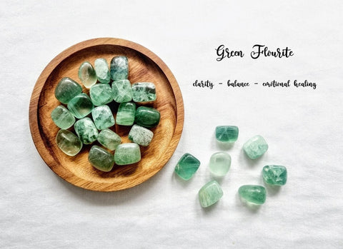 Green Flourite Tumble Stone Green Flourite Crystal Natural Green Flourite Healing Crystals Green Flourite tumble gemstone Meditation stone