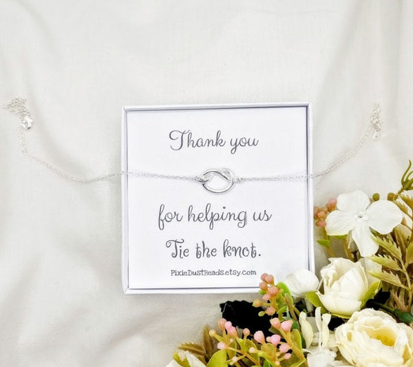 Bridesmaid Thank you Bridesmaid Gift Tie the knot Bracelet Bridesmaid Bracelet Thank you Gift Wedding thank you Bridesmaid Jewellery Gift