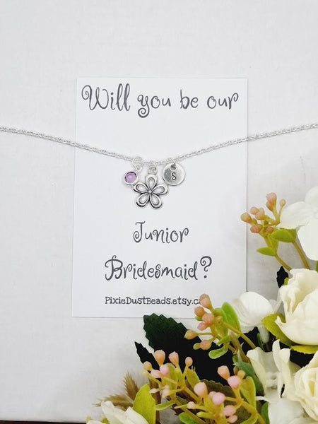 Junior bridesmaid Necklace Proposal Necklace Junior Bridesmaid Junior bridesmaid Jewelry wedding necklace Junior bridesmaid gift bridesmaid