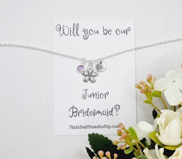 Junior bridesmaid Necklace Proposal Necklace Junior Bridesmaid Junior bridesmaid Jewelry wedding necklace Junior bridesmaid gift bridesmaid