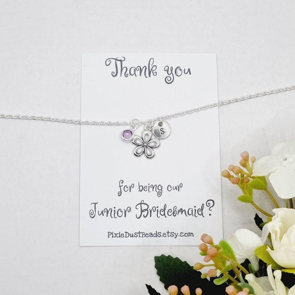 Junior bridesmaid Necklace Junior Bridesmaid Junior bridesmaid Jewelry wedding necklace Junior bridesmaid gift bridesmaid necklace thank you