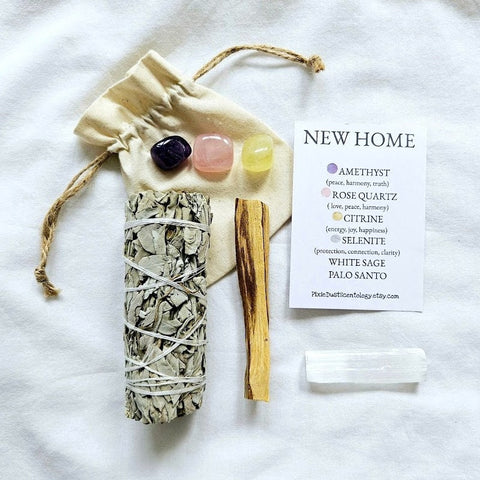 New Home Smudge Kit Cleansing Kit New Home Gift Crystals for New Home Moving Home Gift New Home Present