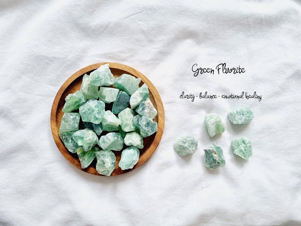 Green Fluorite Raw Stone Green Fluorite Crystal Natural Green Fluorite Healing Crystals Green Fluorite Raw gemstone Meditation stone