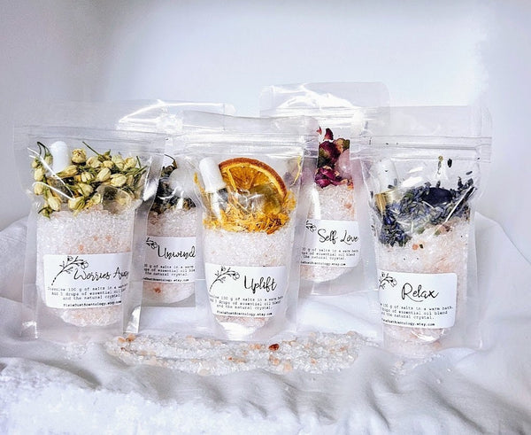 Relaxing Bath Salt Crystal Bath Salt Bath Salt Ritual Bath Salt Birthday Gift Natural Soak Salt Tube Favors Bath Salt Gift Set Bath salts