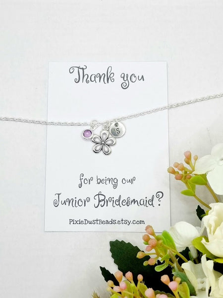 Junior bridesmaid Necklace Junior Bridesmaid Junior bridesmaid Jewelry wedding necklace Junior bridesmaid gift bridesmaid necklace thank you