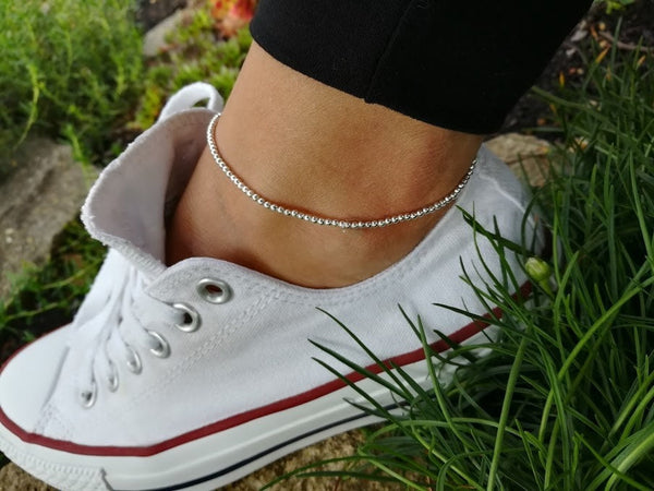 Anklet Anklet Bracelet Beach Anklet Beaded Anklet Silver Anklet Gold Anklet Festival Anklet Summer Anklet Boho Anklet Tiny bead Anklet