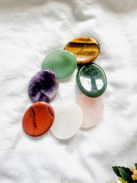 Worry stone Crystal worry stone Natural gemstone Palm stone Healing stone Anxiety stone crystal gift Fidget stone thumb stone pocket stone