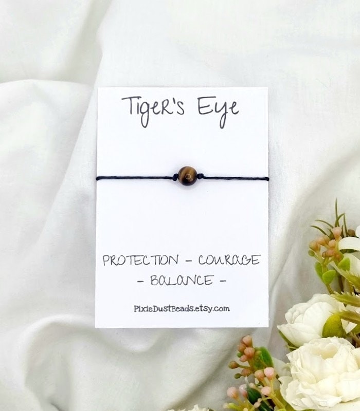 Tiger's Eye Wish Bracelet Gemstone bracelet Tiger's Eye jewelry Tiger Eye crystal Bracelet Meditation Bracelet spiritual bracelet chakra