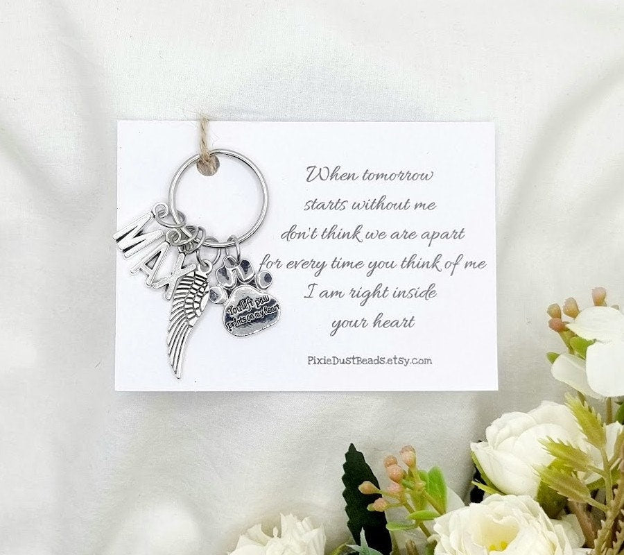 Pet loss Gift Pet loss memorial Pet Loss Pet Loss Keychain Pet Memorial Gift Dog loss Gift Pet lover Gift Pet Sympathy Gift Bereavement