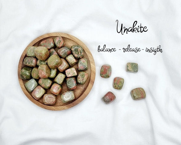 Unakite Tumble Stone Unakite Crystal Natural Unakite Healing Crystals Unakite tumble gemstone Meditation stone Unakite self-love Unakite